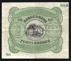 World Paper Money - Norway 50 Kroner 1941 P9d   Fine W small Tear Tough Date