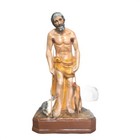 Vtge Older Spanish Statue Of St  Lazarus With Dogs  San Lazaro Con Perros 18 
