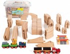 On Track Usa Wooden Train Set 100 Piece Expansion Pack Train Track With Magnetic