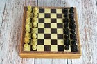 Chess Set Board Game Pieces Soapstone marble Hand Carved Box Chess 10x10 Inch