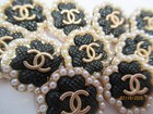 Lot Of Ten 22 Mm Designer Cc Button Gold Tone Chanel 10 Buttons