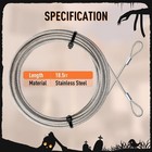 12 Ft Skeleton Replacement Guy Wire Part  Tether Cable Medium  Silver