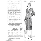 Past Patterns 3212 - Mid 1920s Slip-on V-neck Dress Sewing Pattern Bust 42 