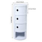 Modern Four Layer Multifunctional End Table Storage Cabinet  Round Nightstand