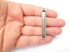 2 Pcs Long Rectangle Pendant Blank Resin Bezel Silver Epoxy Frame 49x5mm G35643