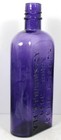 Rare C1900 Deep Purple Pint Flask  - Hurner Bros  Phone 3934   Jacksonville fla 