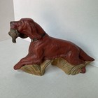 Irish Setter Ceramic Mold Hunting Dog Statue Pheasant Red Brown Green 