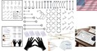 Nose Piercing Kit 80pcs Stainless Steel Body Jewelry 12g 14g 16g 20g Tkkuy