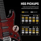     donner Dst-200 Electric Guitar Hss Pickup Coil Split Tremolo Bridge Solid Body