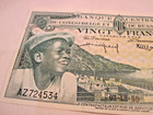Vtg 1959 Belgian Congo 20 Francs Uncirculated World Paper Money Unc Pristine