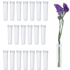 Jffx 20 Pcs Floral Water Tubes 2 8 Inch Clear Plastic Flower Vials With Caps 