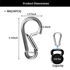 Ailengy 3inch Safety Spring Snap Hook 30pcs  5 16inch 30 Pack  Sliver