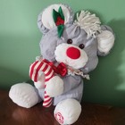 Vintage Fisher-price Puffalumps Christmas Mouse Mice Plush 1987   1988 Set Of 2
