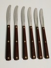 6x Cutco 47 Smooth Edge Steak Table Knives Knive Set Brown Handle Usa Set Of 6
