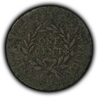 1793 1c Flowing Hair Large Cent - Deep Brown Vg  Example - Lettered Edge - B5021