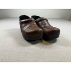 Dansko Professional Brown Oiled Leather Clogs Womens 40 Comfort Nursing Shoes