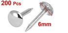 Home Furniture Upholstery Thumb Tack Nail Push Pin Silver Tone 6mm X 14mm 200pcs