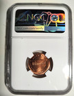 1999 Error Ngc Ms64rd  Struck Off Center Lincoln Cent Coin