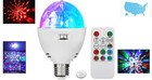 Sound Activated 3w Rotating Led Disco Ball Bulb With Remote Control For Events