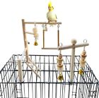 Bird Playground Parrot Play Gym Parakeet Cage Play Stand Wooden Perches Playp   