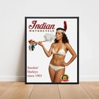      Indian Motorcycles        smokin    Harleys Since 1903    - Metal Sign 11 X 14