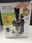 Hamilton Beach 3-in-1 Electric Spiralizer W  3 Cutting Cones  Black