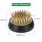 2pcs Flower Frog  Round Brass Frogs For Arrangements  gold  1 4  