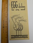 1954 Usda Egg Dishes For Any Meal Recipe Booklet Brochure Us Dept Agriculture