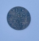1686 And 1761 Hsk Denmark 2 Skilling Silver Coins Early Billon Issue Lot Of  2 