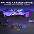 Koorui 60  Mechanical Gaming Keyboard  Mixed Colors Led Backlit Ultra-compact