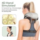 Adomii Cordless Shiatsu Back Neck And Shoulder Massager With Heat 4d Kneading