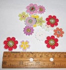 New Lot Of 14 Wooden 2 Hole Flower  Buttons Craft Scrapbooking Etc  Wood New