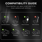 Leatherette Front Rear Car 5 Seat Covers Full Set Cushion Protector Universal