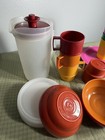 Childrens Tupperware Playset With Mixed Additional Pieces Pitcher Mini Mugs Bowl