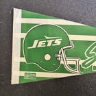 Vintage New York Jets Wincraft Nfl Football Full Size Felt Green   White Pennant