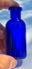 Rare Antique Cobalt Blue Medicine Poison 1 2 Ounce Cork Top Bottle 2 7 8  Tall