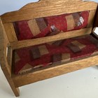 Wooden Dollhouse Living Room Furniture Couch Sofa   Chair Handmade Doll House
