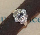 Sundance Catalog Sterling Silver Iolite  jardin Bleu  Ring Size 10 Filigree Band