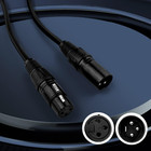 Dmx Cable 3 2 Ft  12 Pack Flexible 3 Pin Signal Xlr Male To Female Dmx Cable Wir