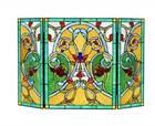 Tiffany Style Fireplace Screen Victorian Design Stained Glass   One This Price
