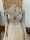 Ashley Justin 10417 Bridal Gown Wedding Dress Size 10 Nude  4702127