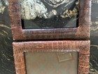 One Pair Large Antique Cuban-made Alligator Picture Frames With Easel Backs