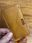 Vintage Tortoise Shell Pocket Comb 4  W  Leather Case - Italy