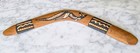 Australian Black Wattle Timber Wood Boomerang Hand Painted  Kangaroo Aboriginal