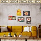 5 Pack Vintage Gas Oil Metal Signs  Home Kitchen Man Cave Bar Garage Wall Decor