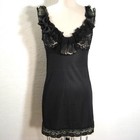 Claire Lefaye Lace Slip Dress Size Small Black Camisole Handmade Lingerie Vtg S