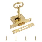 Antique Brass Vintage Lock With Key - Gold Cabinet Lock Set For Drawer   Door