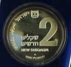 1986 Hanukkiya From Algeria Silver Proof Coin Set 1   2 New Sheqel