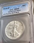 2016-w  Silver Eagle Half Dollar Daniel Carr  Overstrike Walking       Make Offer