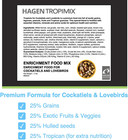 Hagen Tropimix Bird Food For Cockatiels   Lovebirds   Parrot Food With Seeds